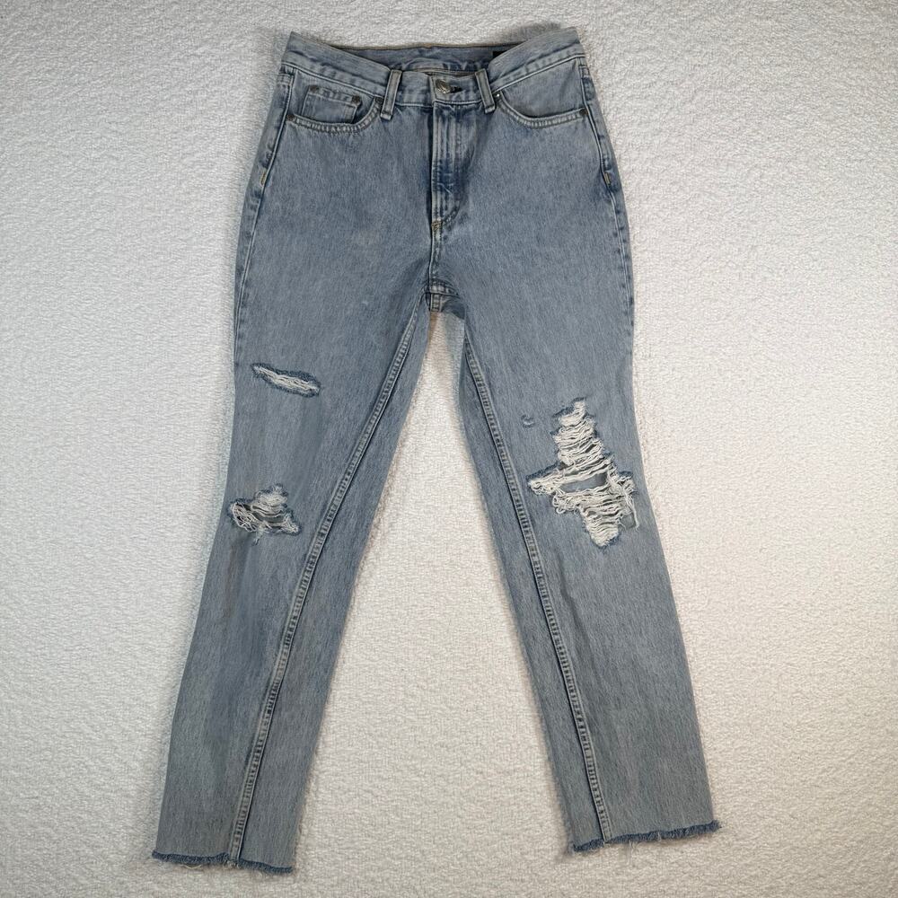 Rag & Bone womens High-Rise Distressed Ankle Skinny Jeans Women's size 26